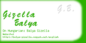 gizella balya business card